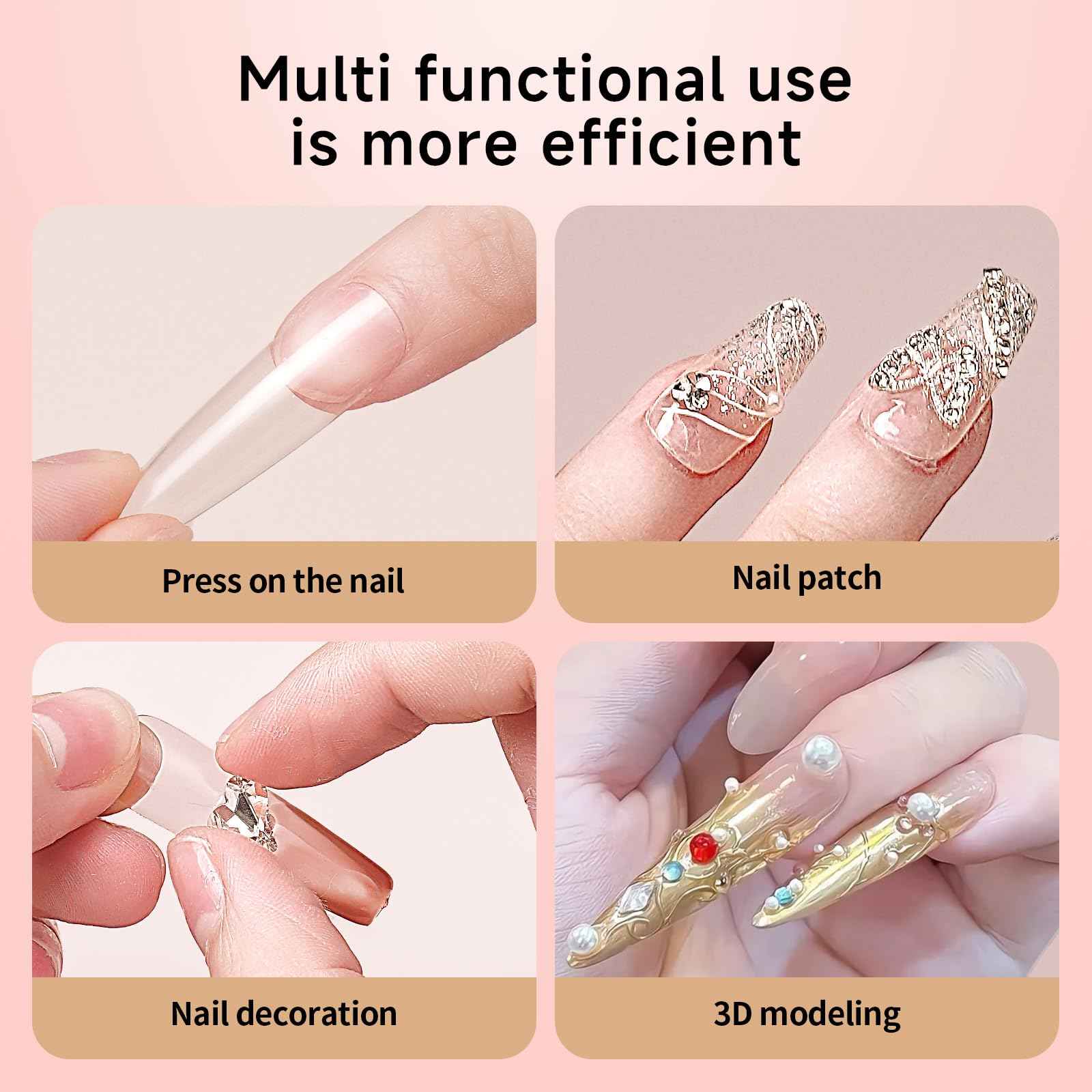 Gosojam Nail Glue 2-Pack – Fast-Drying, Long-Lasting Adhesive for Acrylic, Press-On & Gel Nails – Water-Resistant, No UV/LED Needed, 10g x 2 – Strong Bond, Gentle on Nails, Ideal for DIY & Salon Use