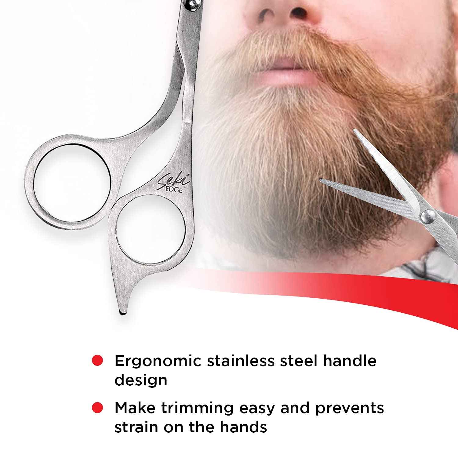 Seki Edge SS-910 Beard and Mustache Grooming Scissor