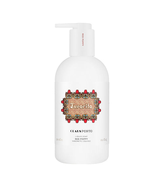 Claus Porto Favorito Liquid Soap, Red Poppy, 10.14 Fl Oz