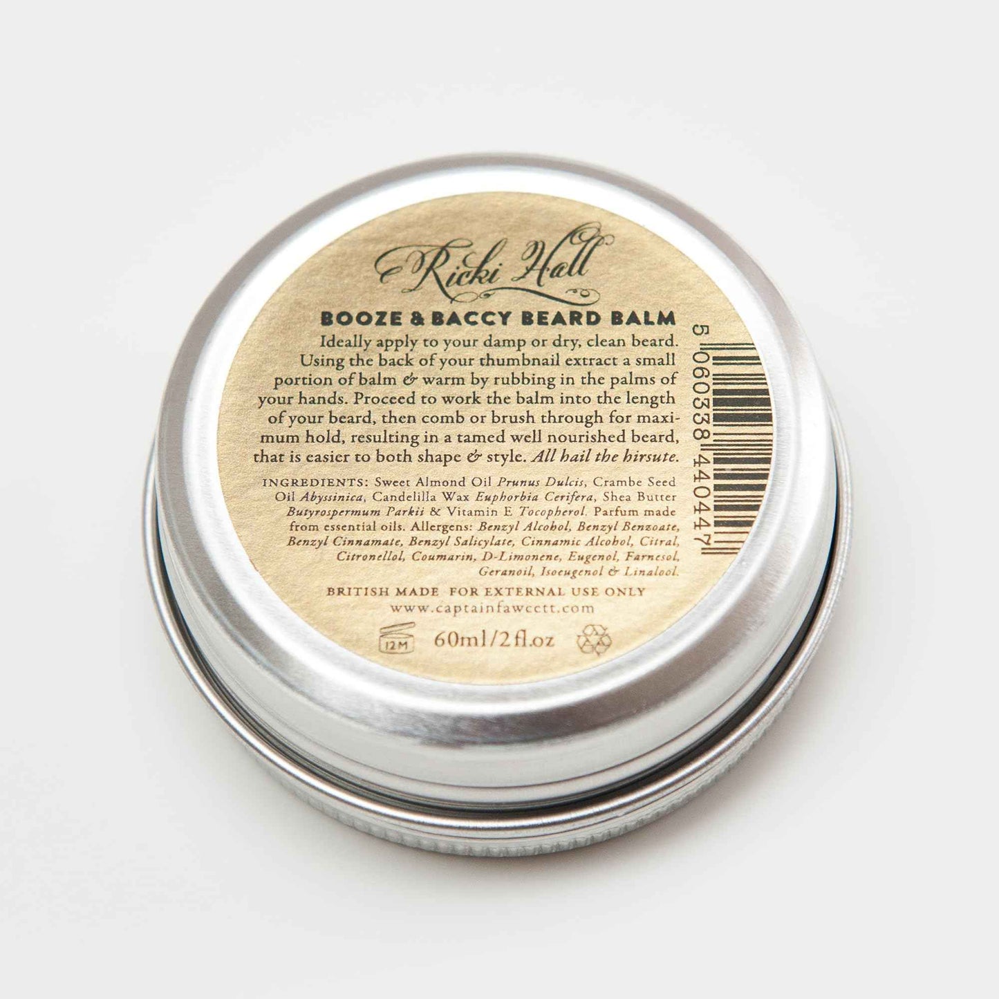 Captain Fawcett Ricki Hall Booze & Baccy Beard Balm 60ml