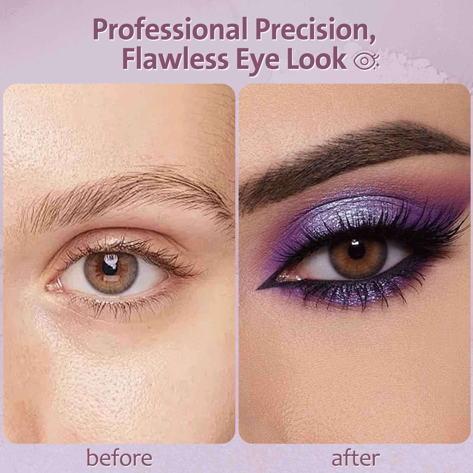 ENERGY Eyeshadow Brush Set 11PCS Professional Makeup Brushes for Eye Shadow Brows Smudge Concealer Eyeliner Eyelash Highlighter Blending Vegan Synthetic Face Make Up Kit with Travel Case Black