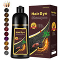 Instant Light Brown Hair Dye Shampoo for Gray Hair 3 in 1, Natural Hair Color Shampoo for Women Men Brown Colors in 10-15 mins, 100% Coverage Long Lasting Hair Dye 16.9 Fl Oz (Light brown)
