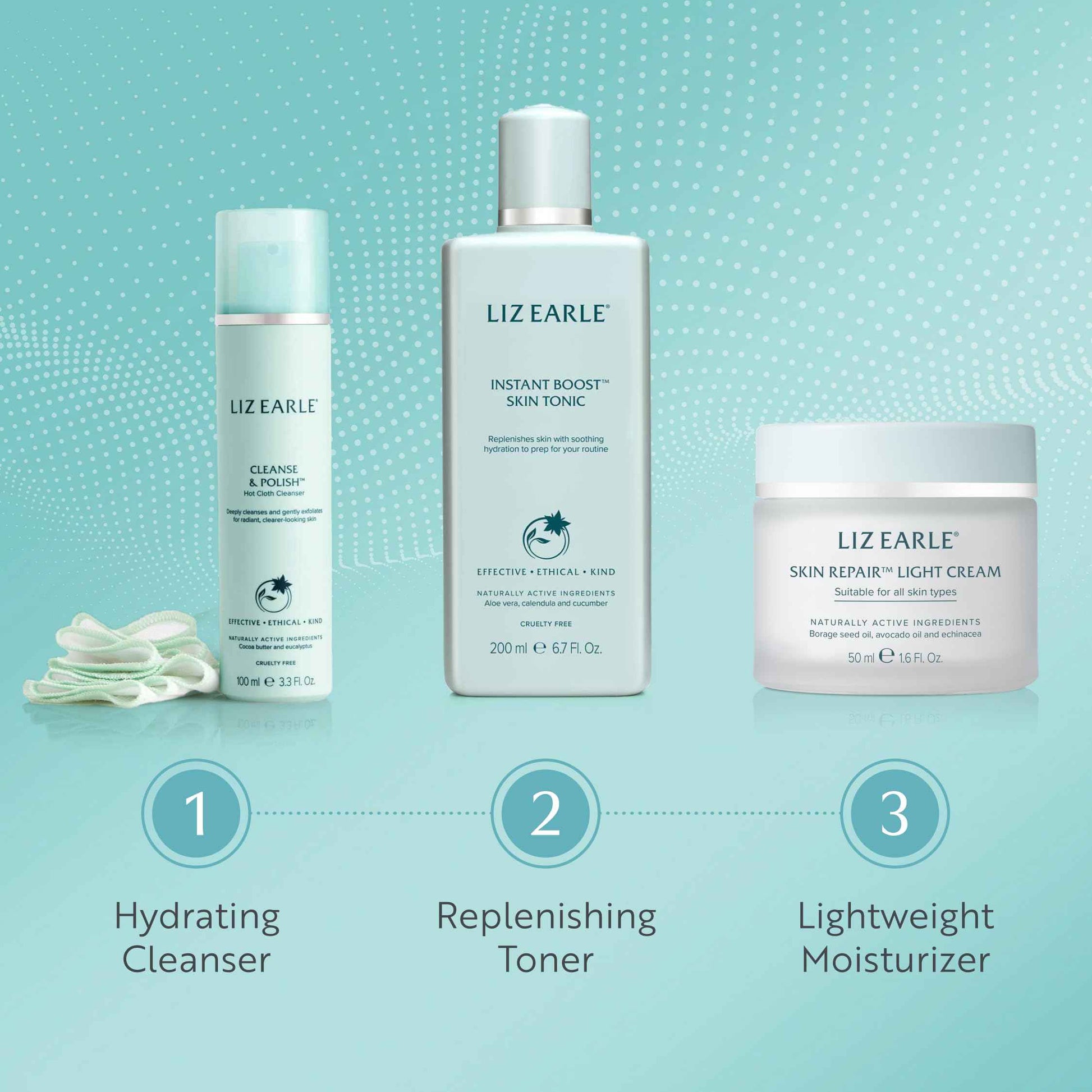 Liz Earle Skin Repair Light Face Cream - Hydration-Boosting Face Moisturizer with a Silky, Lightweight Texture - Balances & Hydrates Skin for a Healthy, Radiant Glow (50 ml)