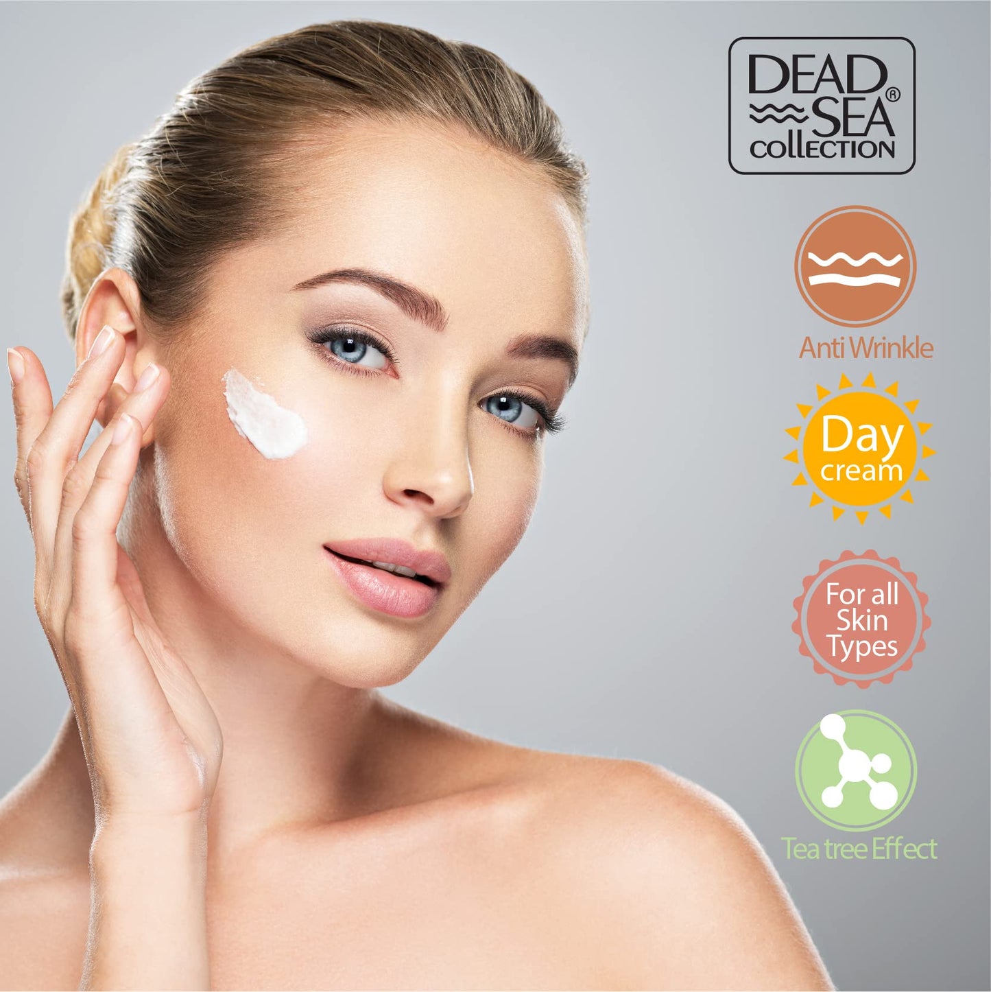 Dead Sea Collection Anti-Wrinkle Night Cream for Face with Hemp & Tea Tree and Sea Minerals - Nourishing and Moisturizer Face Cream (1.69 fl.oz)