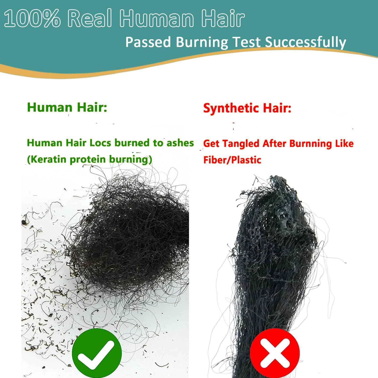 Viovian 0.6cm Ombre Loc Extensions Real Human Hair 8 Inch 30 Strands Dread Lock Human Hair Dreadlock Extensions for Men/Women Color 1b/27