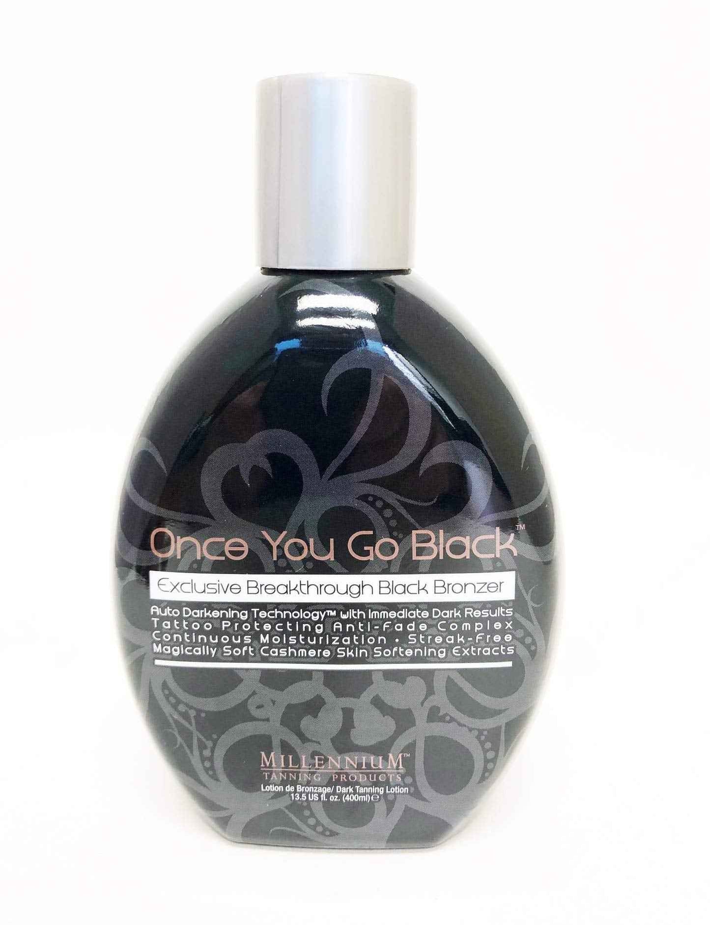 Millennium Tanning Once You Go Black Bronzer Tanning Lotion 13.5 oz