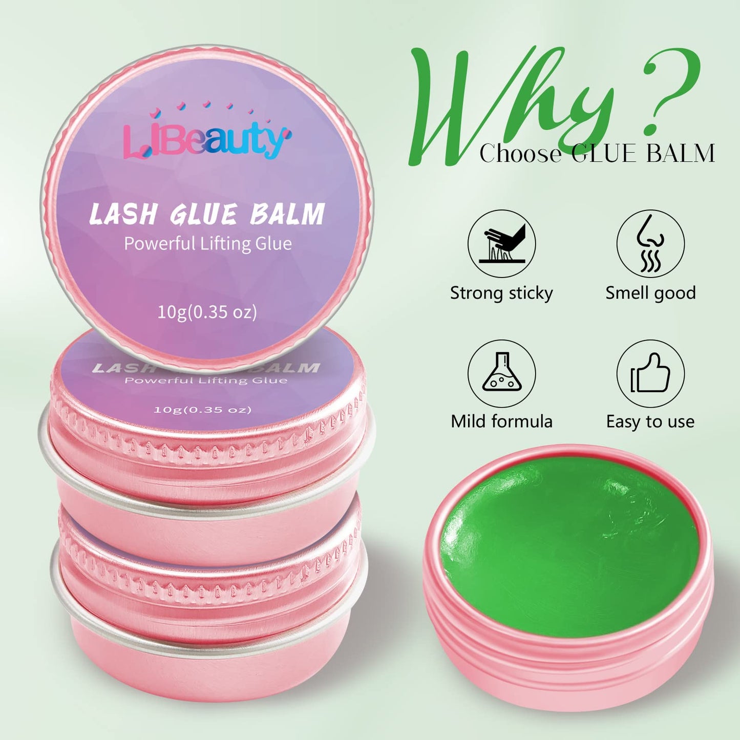 Libeauty Lash Lift Glue Balm Lash Lift Adhesive Strong Sticky Fruit Flavor Eyelash & Eyebrow Perm Glue Balm Brow Lamination Gel