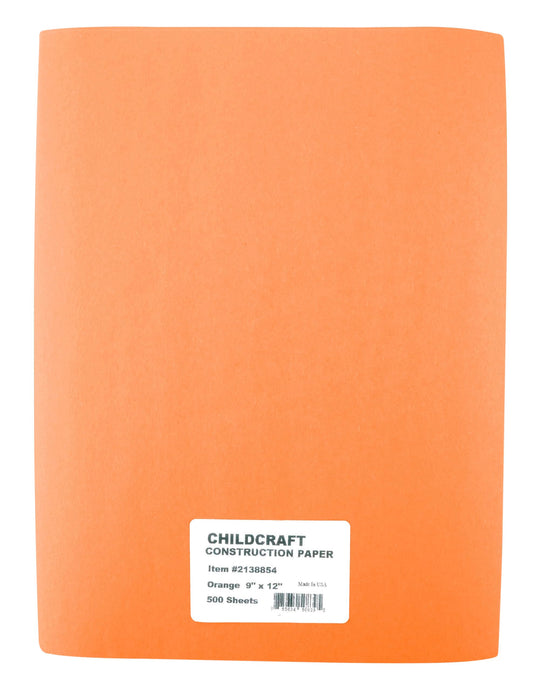 Childcraft Construction Paper, 9 x 12 Inches, Orange, 500 Sheets