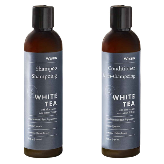 Westin White Tea Shampoo & Conditioner - Signature White Tea Aloe Scent - one 8-ounce bottle each