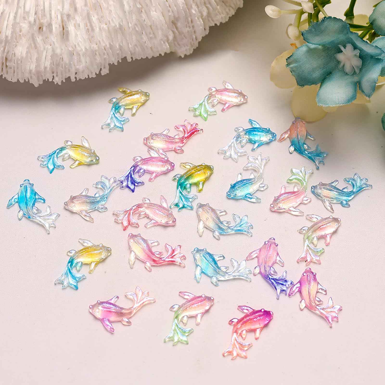 3D Nail Charms Mushroom Nail Parts Accessories Kawaii DIY Nail Art Decoration (Fish)