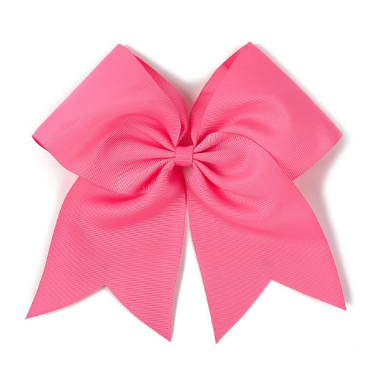 AMYDECOR 7 Inch Jumbo Solid Color Bows with Alligator Hair Clips For Girls and Women (Pink)