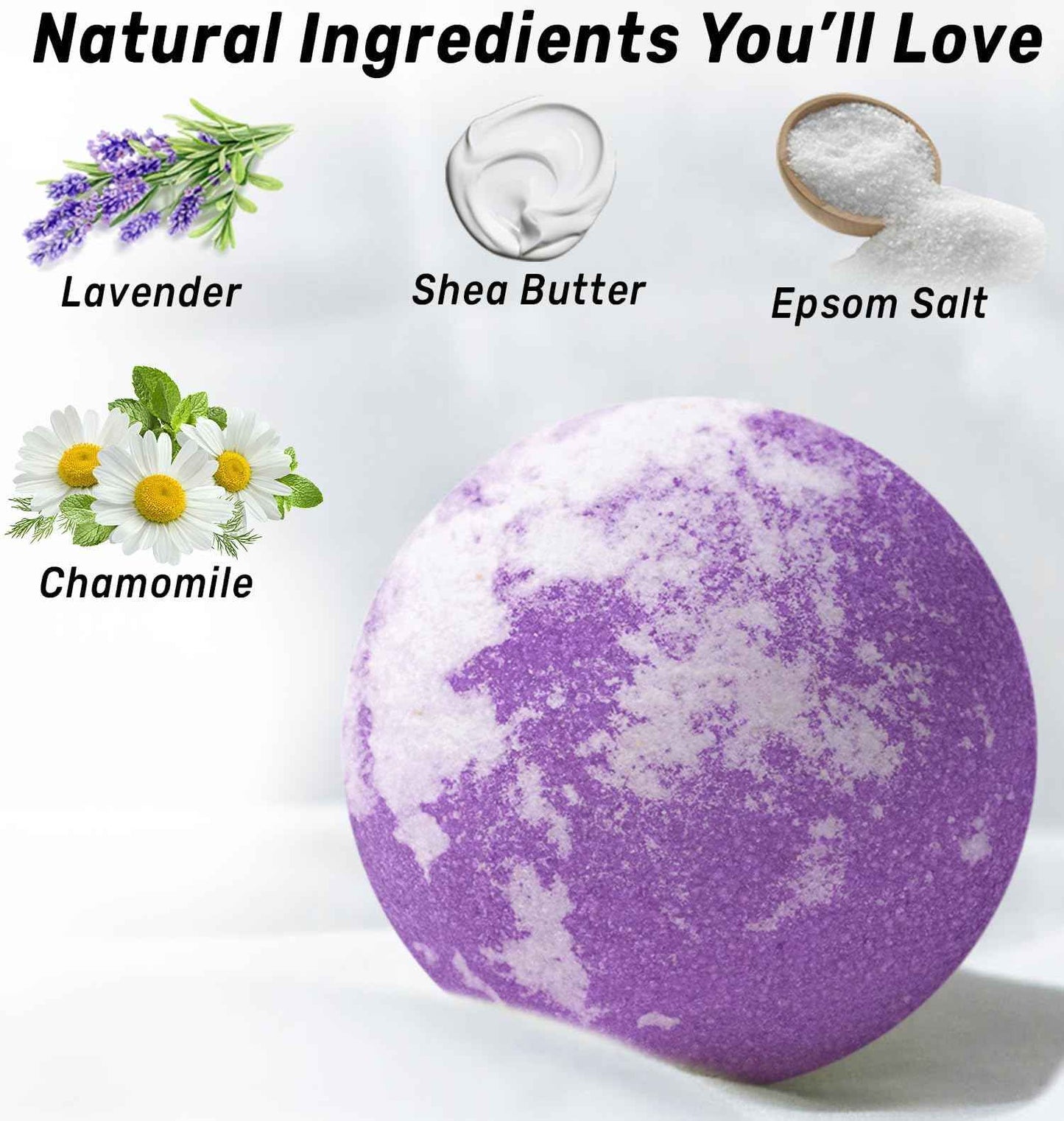 Deep Sleep Bubble Bath Bombs Infused with Lavender Chamomile Essential Oils Moisturizing Bath for Dry Skin and Relaxation Self Care Gift for Women
