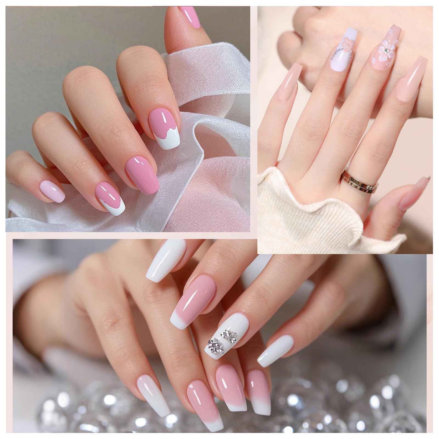 Acrylic Nail Kit Set Electric Drill Manicure Dryer Lamp Acrylic Nail 3D Art Manicure Supplies for beginners with everything