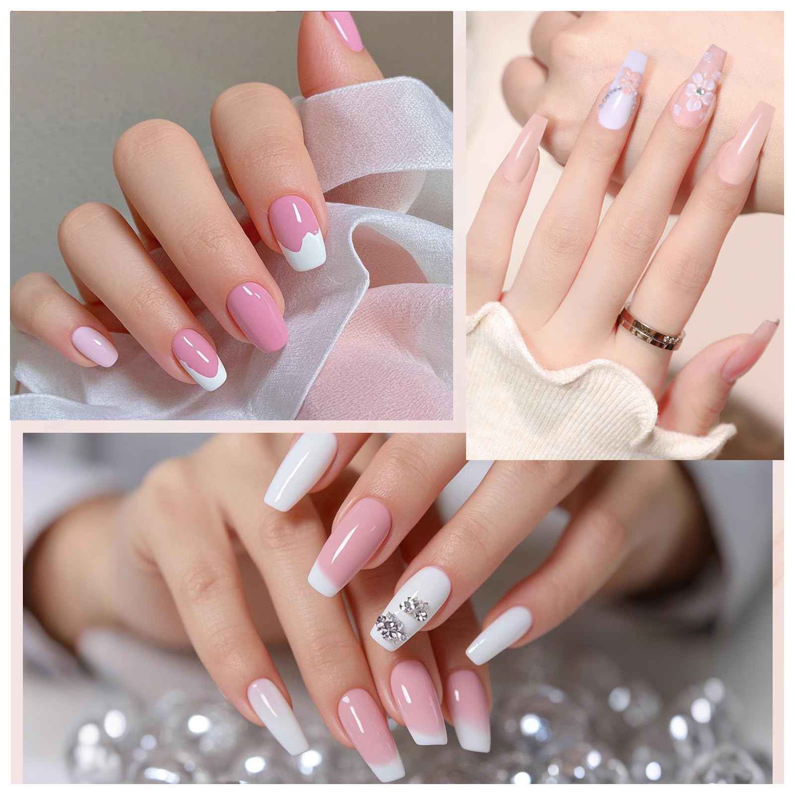 Acrylic Nail Kit Set Electric Drill Manicure Dryer Lamp Acrylic Nail 3D Art Manicure Supplies for beginners with everything