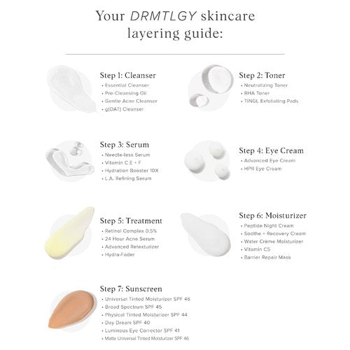 DRMTLGY Physical Tinted Moisturizer with SPF 44. Universal Tint. Water Resistant. All-In-One Face Sunscreen and Foundation with Broad Spectrum Protection Against UVA and UVB Rays. 2.05 oz