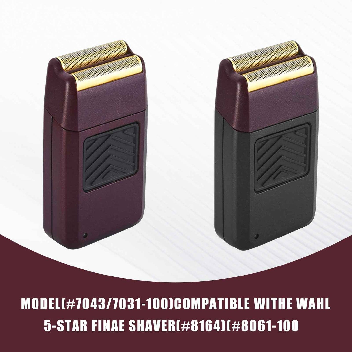 Pro 5 Star Series Finale Shaver Replacement Foil and Cutter Bar Assembly Compatible with wahl Shaver Model 7031-100/7043-100-For Men's Shaving- 3Pcs Red