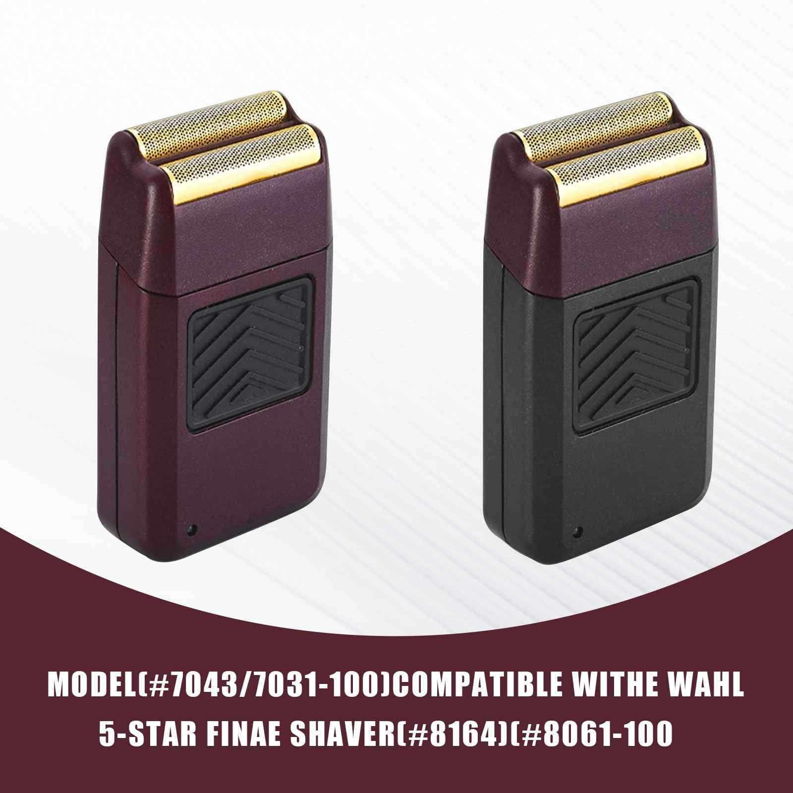 Pro 5 Star Series Finale Shaver Replacement Foil and Cutter Bar Assembly Compatible with wahl Shaver Model 7031-100/7043-100-For Men's Shaving- 3Pcs Red