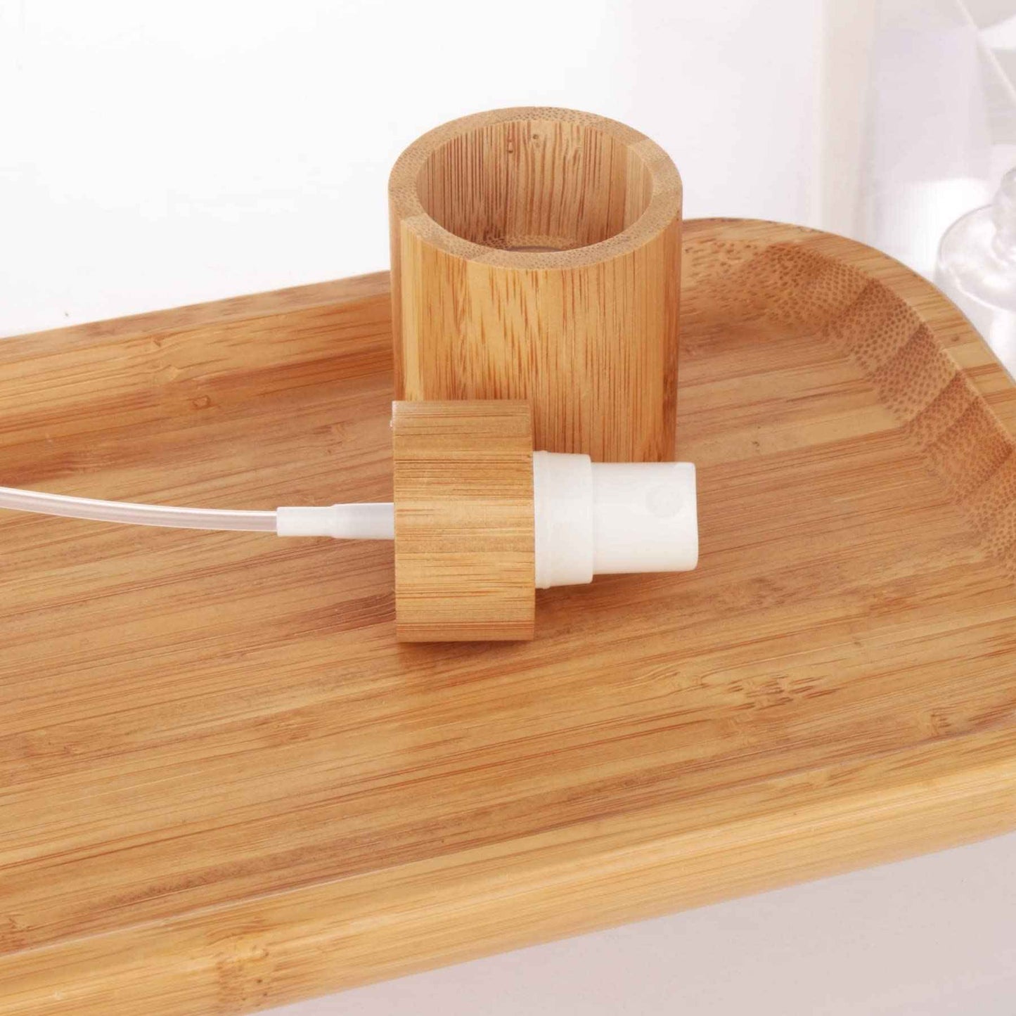 COSIDEA 12 pcs Empty 4oz /120ml bamboo lid clear glass spray bottle with fine mist despenser head for liquid perfume toiletries containers, toner bottles