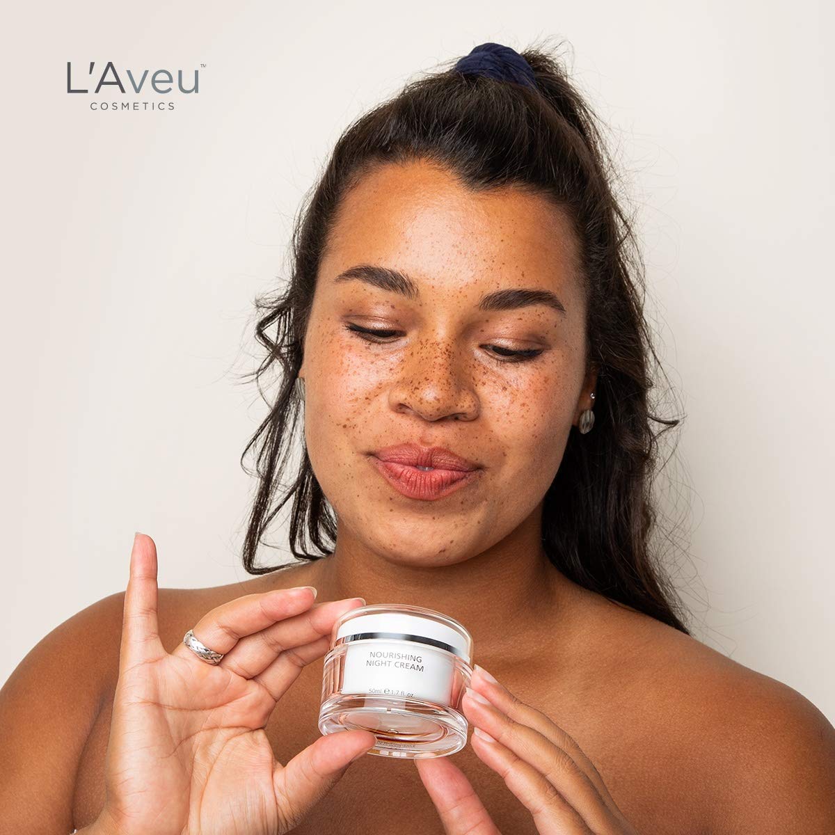 L'Aveu Nourishing Night Cream - Anti-Aging Nighttime Moisturizer for Face - Natural Moisturizing Facial Care Blend with Dead Sea Minerals, Shea Butter, Jojoba & Avocado - Gentle Skin Renewal - 1.7 oz