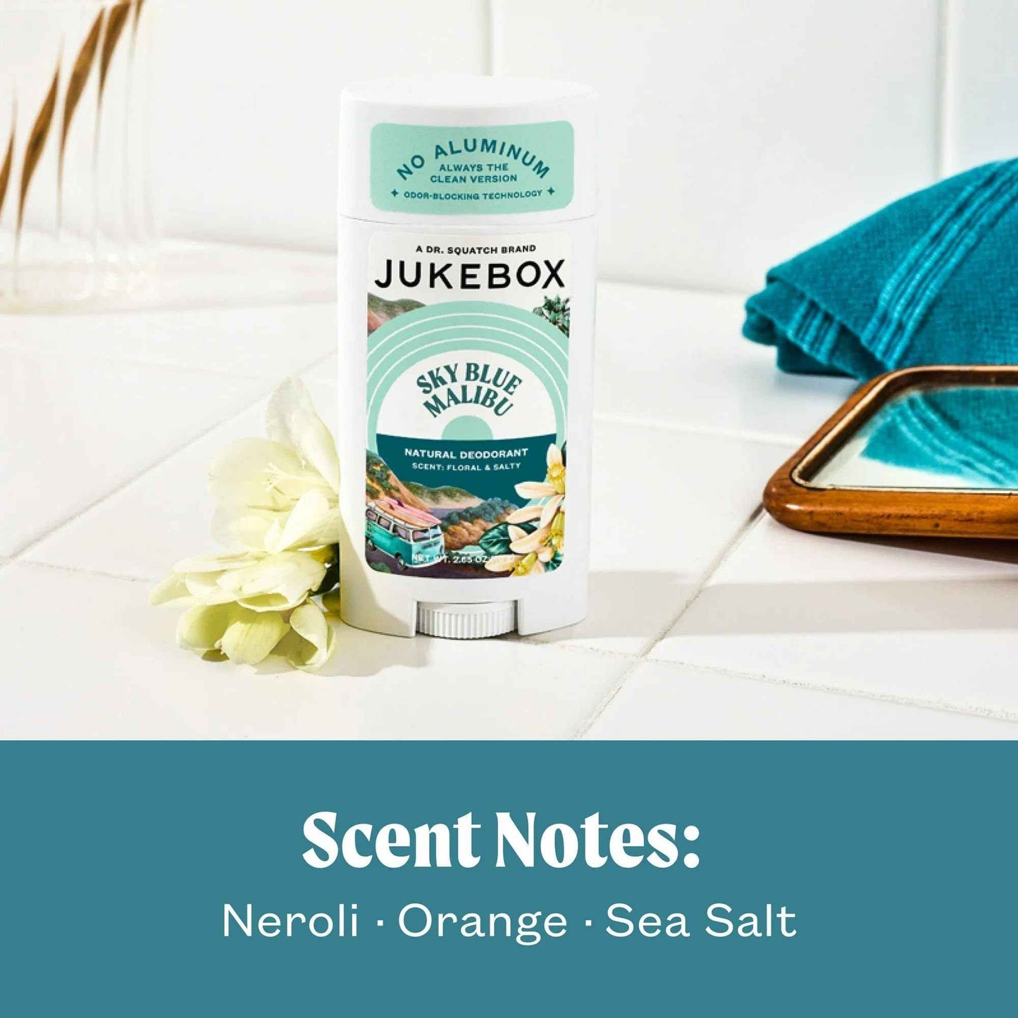 JUKEBOX Natural Deodorant for Women 3 Pack Sampler Gift Pack– Rose Hips Don't Lie, Mango No. 5, Sky Blue Malibu