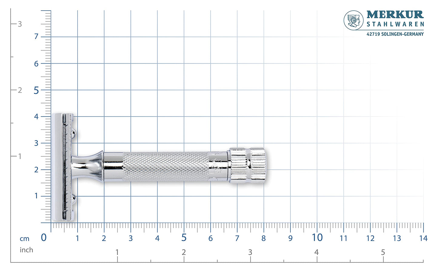 Merkur Mk34c Double Edge Razor with Heavy Duty Short Handle