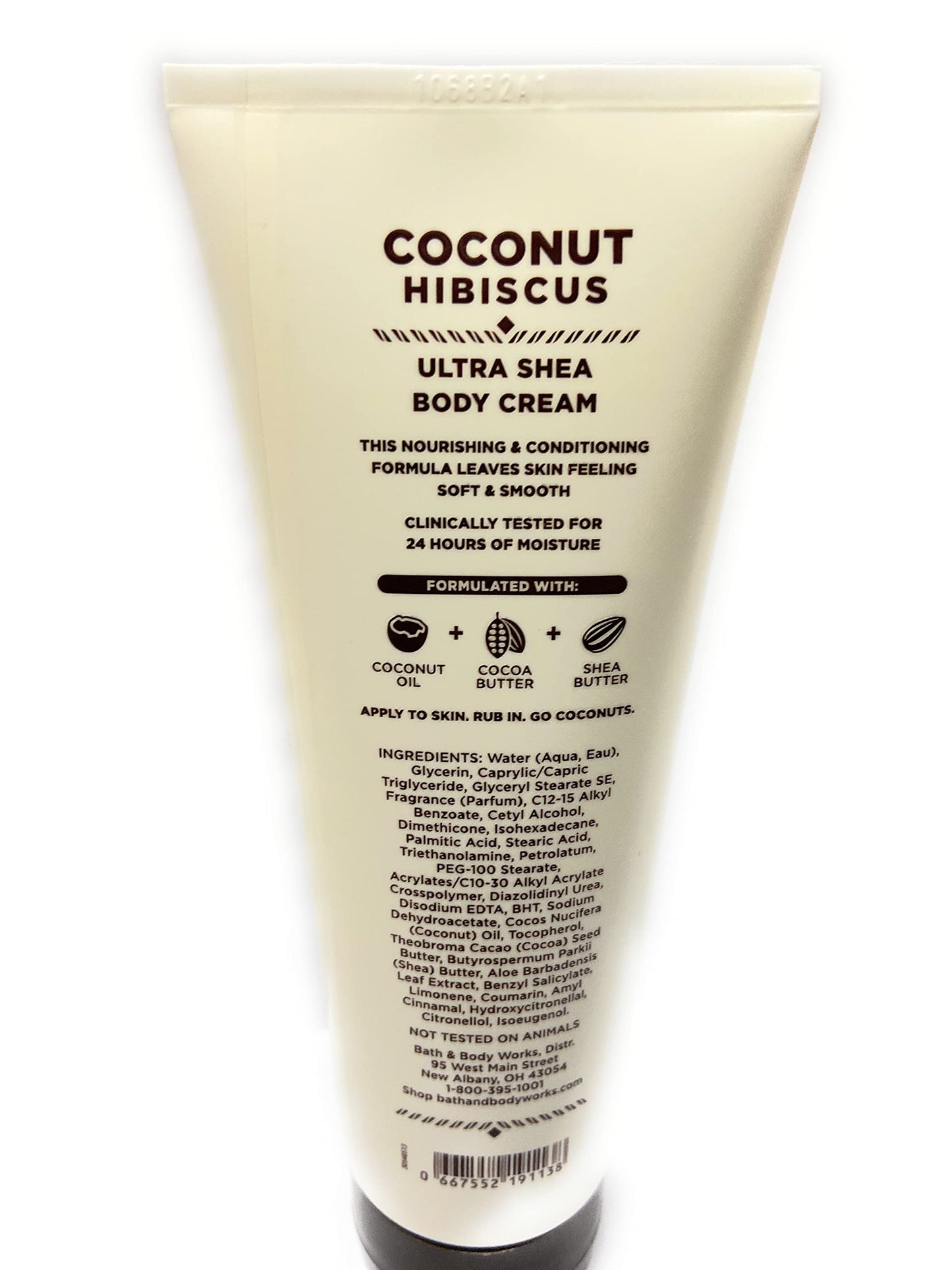 Bath and Body Works Coconut Hibiscus Ultra Shea Body Cream 8 Ounce Full Size