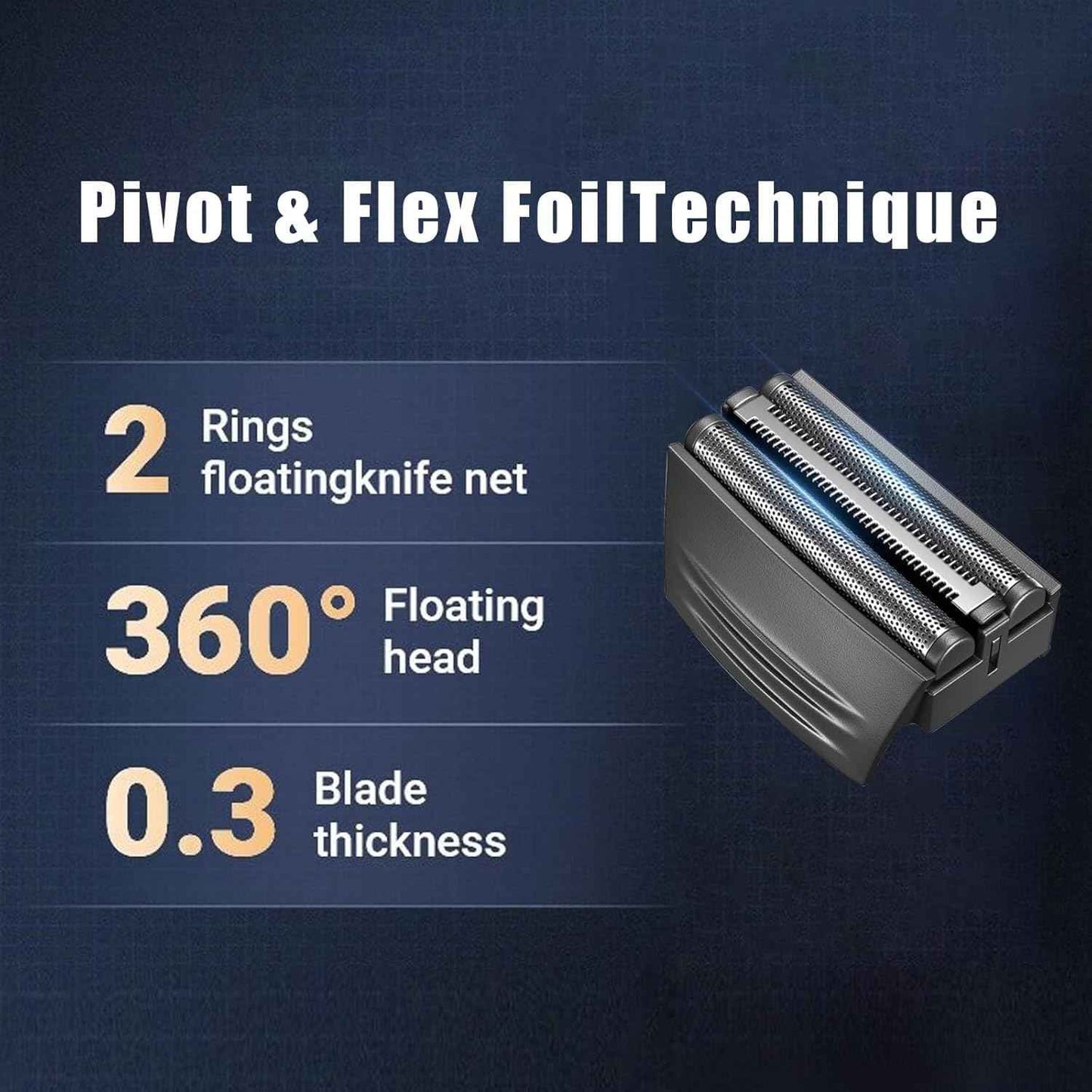 Shaver Replacement Foil Head Compatible with Remington TITANIUM-X Flex & Pivot Foil and Cutter Head for Shaver F4900,F5800,F7800 (Black/2Pack)