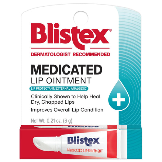 Blistex Medicated Lip Ointment, 0.21 Ounce Tube, Pack of 12 – Relieves Cold Sores & Helps Heal Dry Chapped Lips, Pain Relief from Lip Sores & Blisters, Healing Ointment