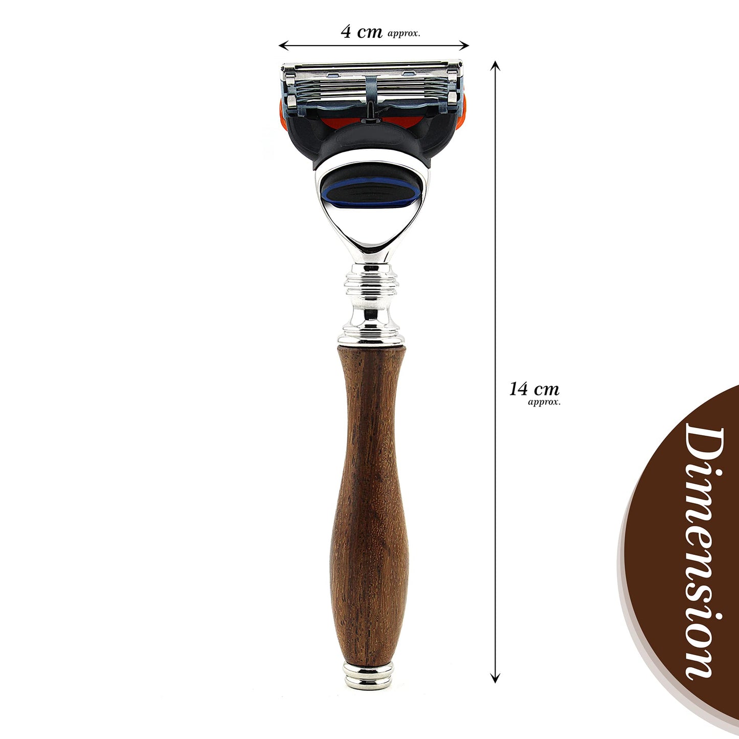 Haryali London Mens Shaving Razor with Wood Handle Perfect Razor