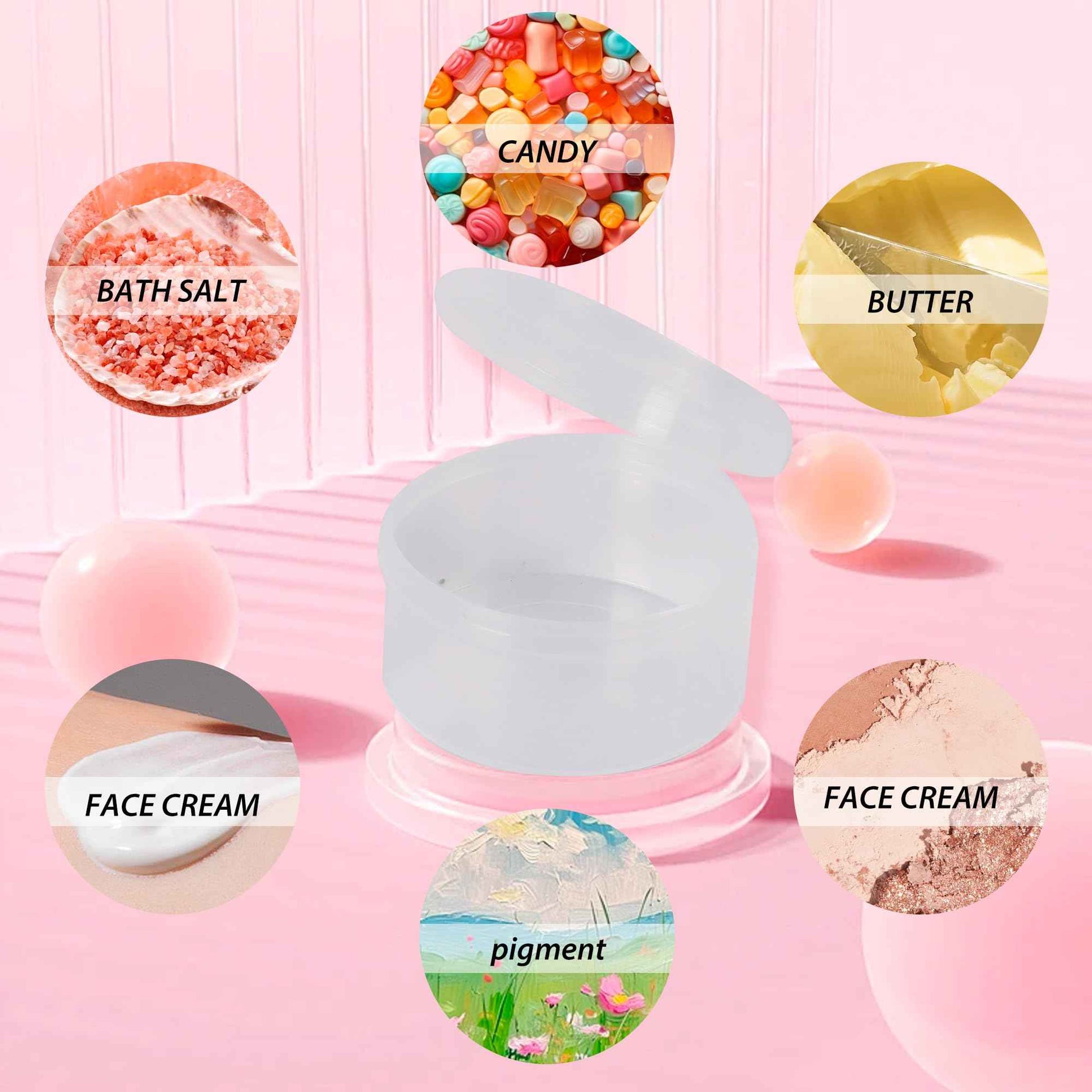 ZFYOUNG 150pcs plastic cosmetic jar 7g/7ml clear case with snap lids portable,Travel Storage Cosmetic Samples Beauty Products Mini Containers with Lids, Airtight Cosmetic Containers with Lids