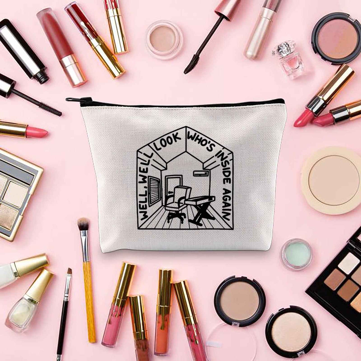 BLUPARK Bo Burnham Inspired Makeup Bag Bo Burnham Lyrics Gift Bo Burnham Fan Gift Inside Song Gift (well well Bo)