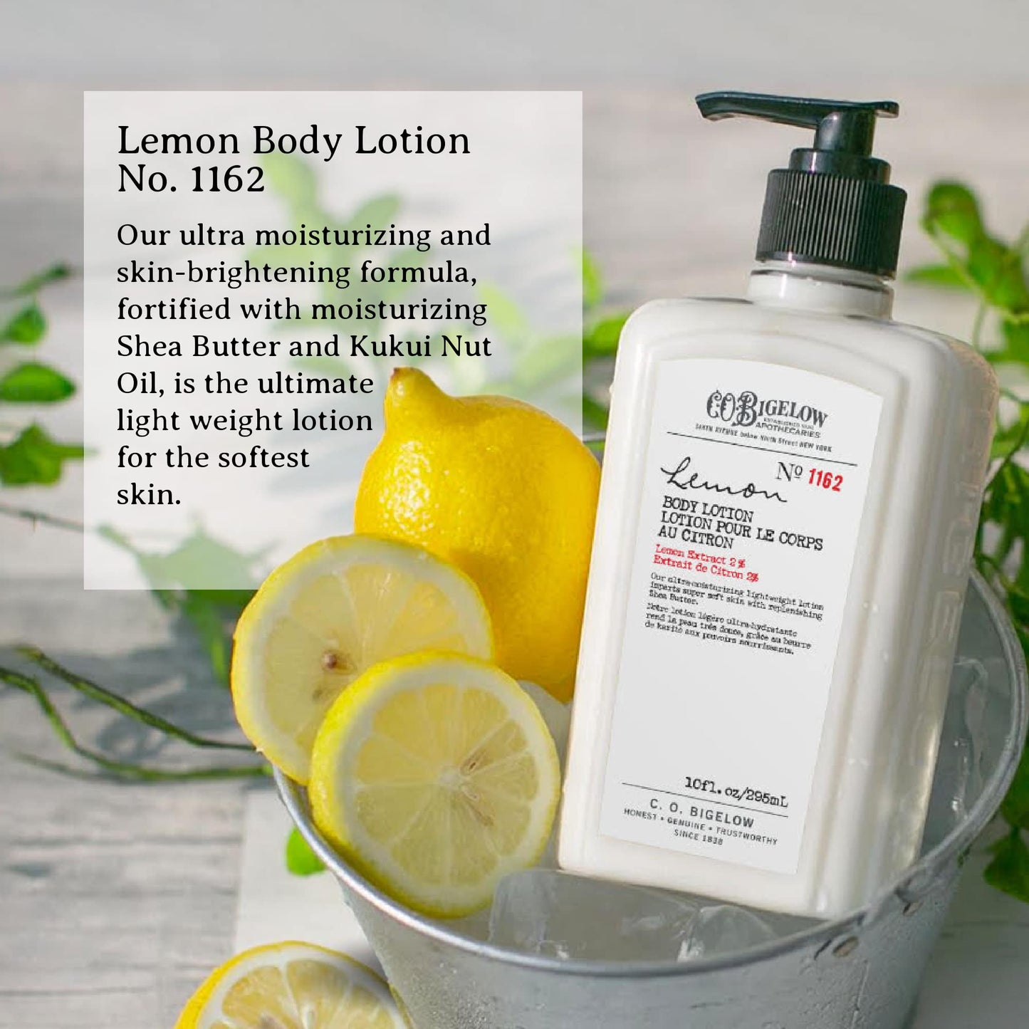 C.O. Bigelow Apothecary Duo, Lemon Body Care Gift Box with Body Soap & Lotion, Gift Set of Two - Moisturizing Lotion & Liquid Hand Wash for Dry Skin - 10fl oz Each