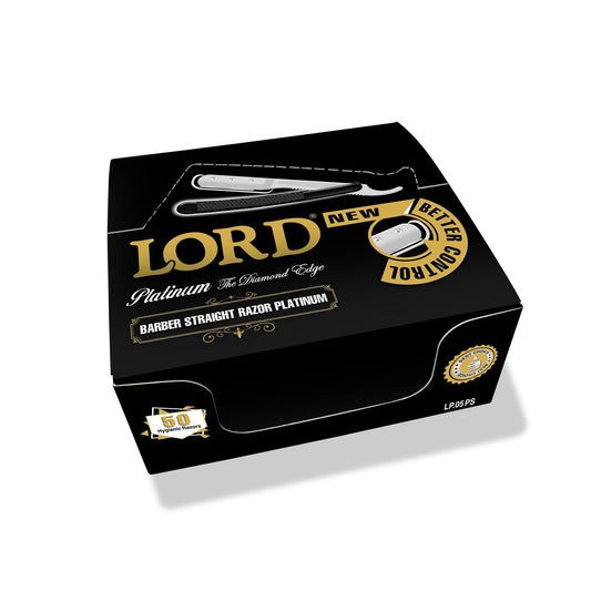 Lord Platinum Straight Disposable Razors – Pack of 50, Single-Blade Razors for Precise Shaving