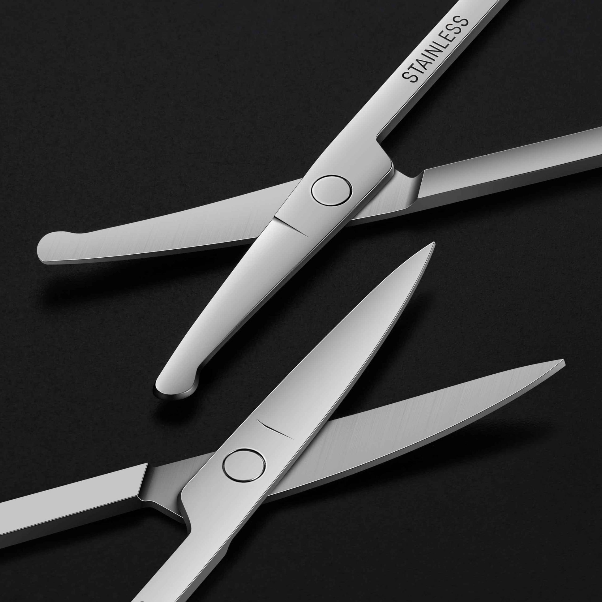 Natzerat 5-Piece Men's Safety Rounded Tip Small Scissors - Professional Stainless Steel Trimming Scissors for Mustache, Nose, Beard, Eyebrows, Eyelashes, and Ear Hair Cutting