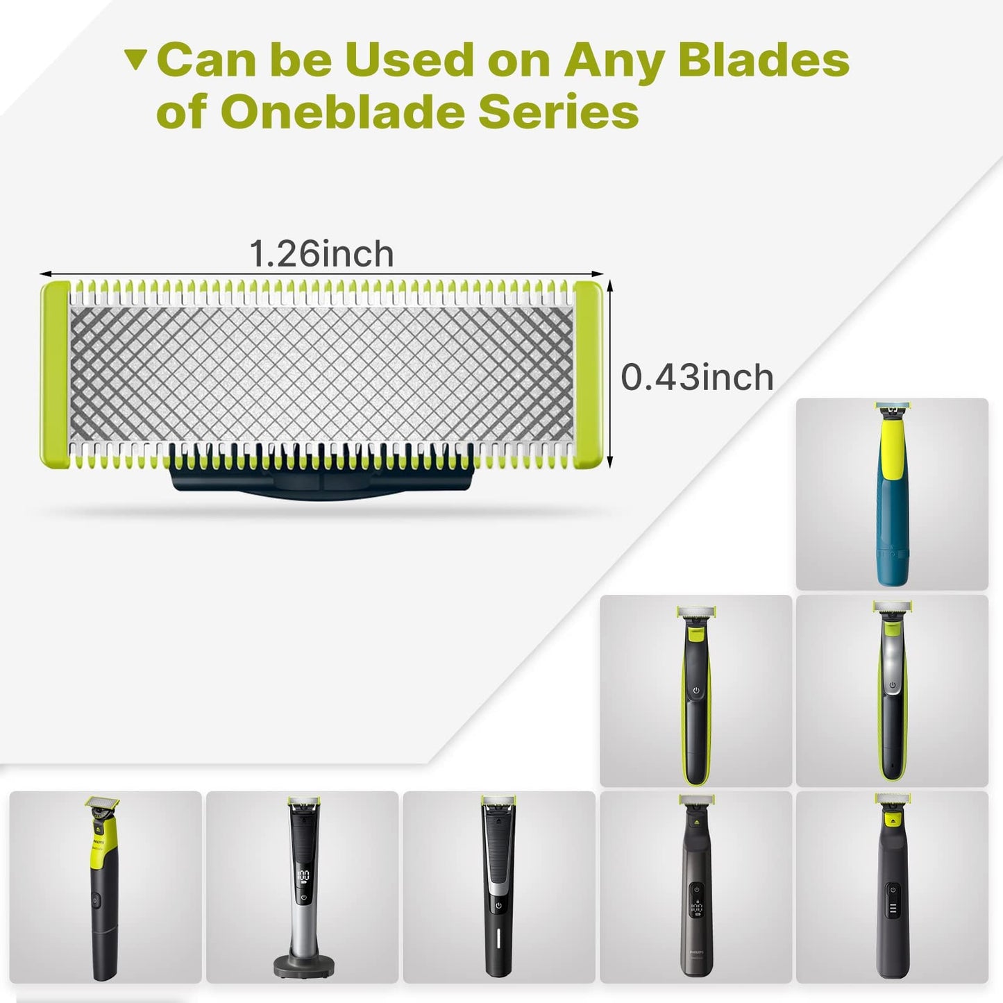 Oneblade Guards, Guide Comb 0.5/1/1.5/2/2.5/3/3.5/4//4.5/5/7/9 MM for Philips Norelco Oneblade Shaver