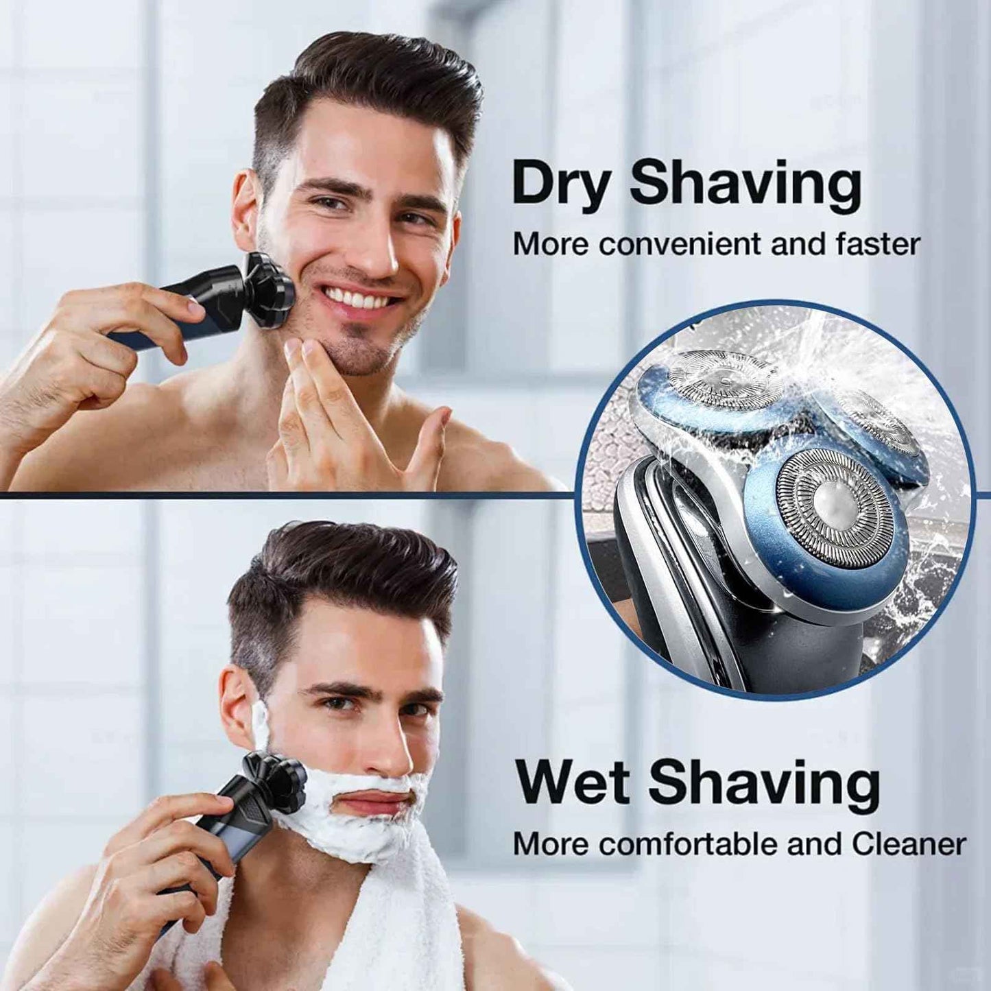 Pro 5 Star Series Finale Shaver Replacement Foil and Cutter Bar Assembly Compatible with wahl Shaver Model 7031-100/7043-100-For men's shaving- 2Pcs Black