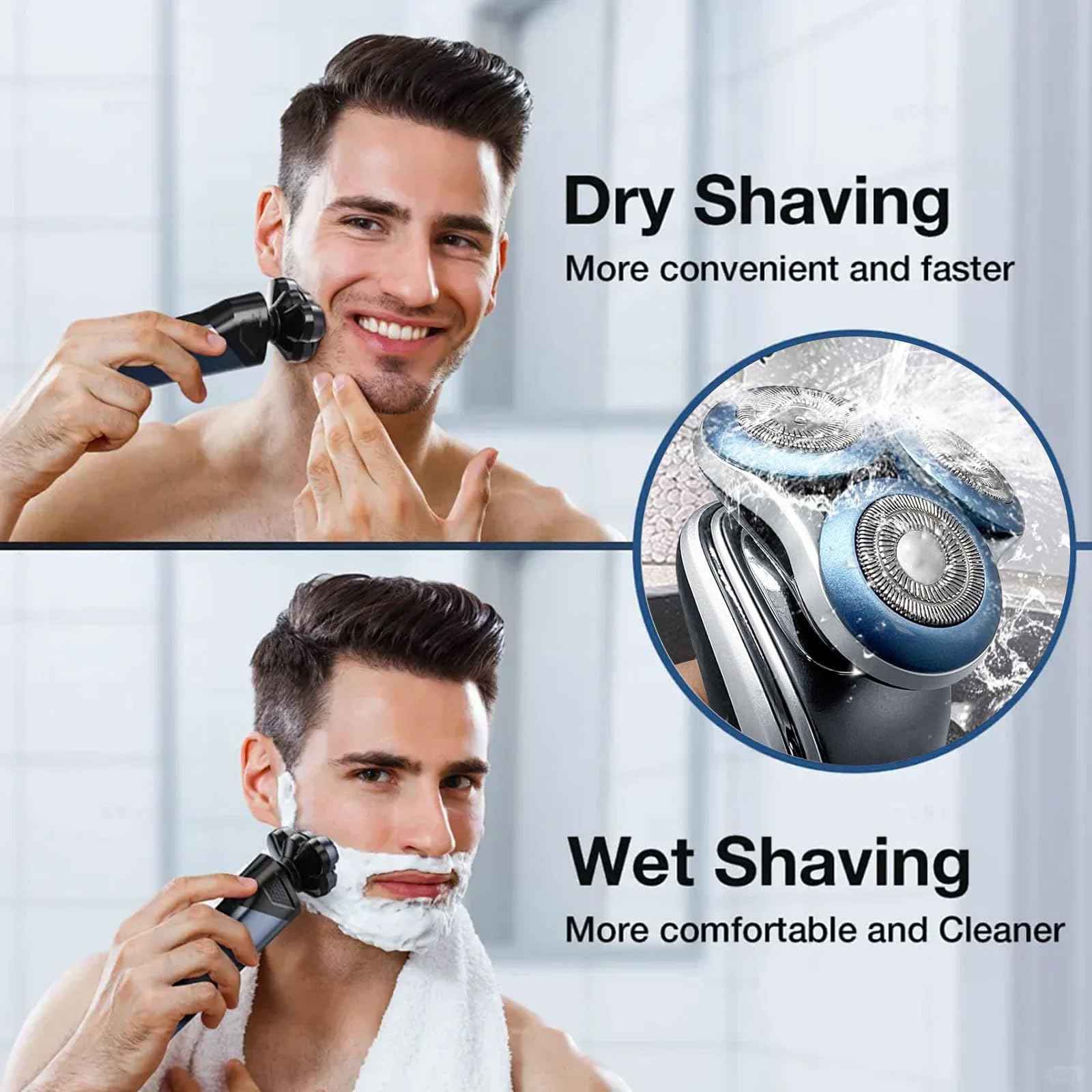 Pro 5 Star Series Finale Shaver Replacement Foil and Cutter Bar Assembly Compatible with wahl Shaver Model 7031-100/7043-100-For men's shaving- 2Pcs Black