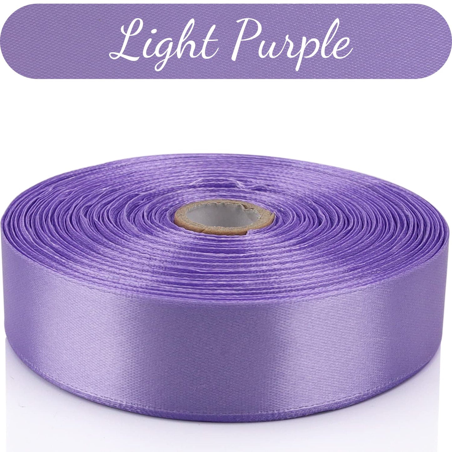 Nsilu 1 inch, Light Purple Ribbon for Gift Wrapping 50 Yards Perfect Wedding Party Wreath Sewing DIY Hair Accessories Decoration Floral Hair Balloons Other Projects