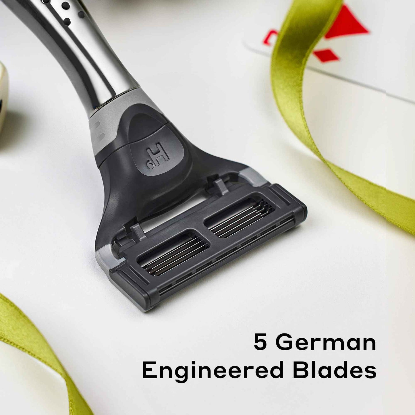 Harry's Shaving Gift Set for Men - 1 Razor Handle (Craft Edition), 3 Original Razor Blade Refills, Foaming Shave Gel & Travel Blade Cover - German Engineered