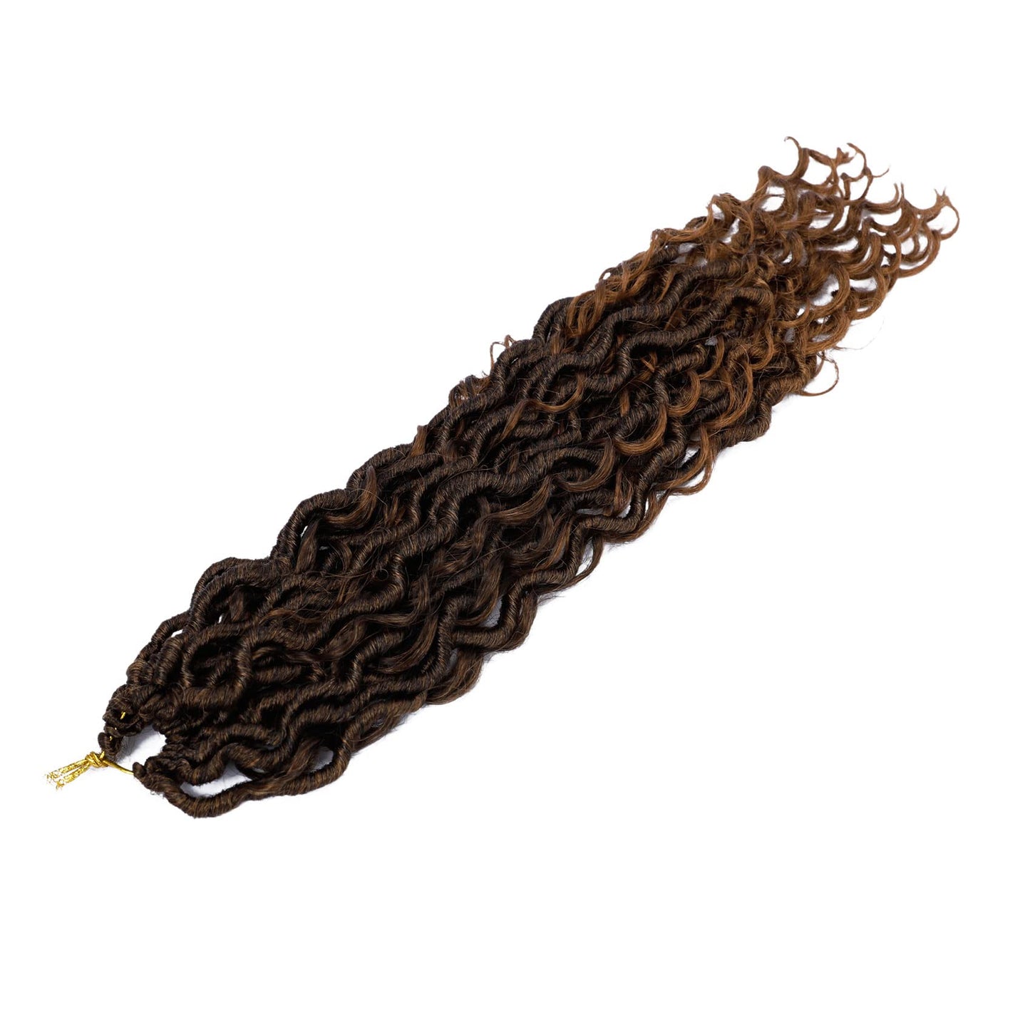 LIYATE Goddess Locs Crochet Hair 14 Inch 6 Packs Faux Locs Crochet Hair for Black Women Pre Looped Soft River Locs Crochet Braids with Curly Hair Bohemian Hippie Locs Hair Extensions(T1B/30)