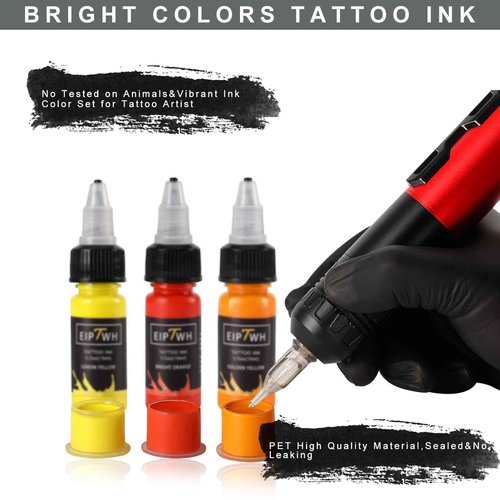Tattoo Ink Set,EIPTWH 14 Colors Tattoo Ink Color Set 1/2oz 15ml/Bottle Bright&Vibrant Color Ink for Tattooing Tattoo Supplies