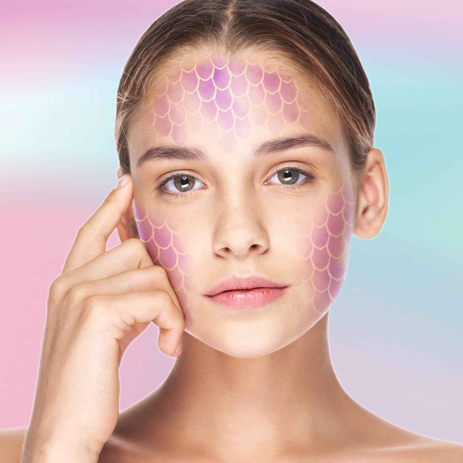 Stencil1FX - Dragon Scales Eye Makeup Stencil for Costumes, Dress Up, Halloween, Cosplay, Arts, Face Painting