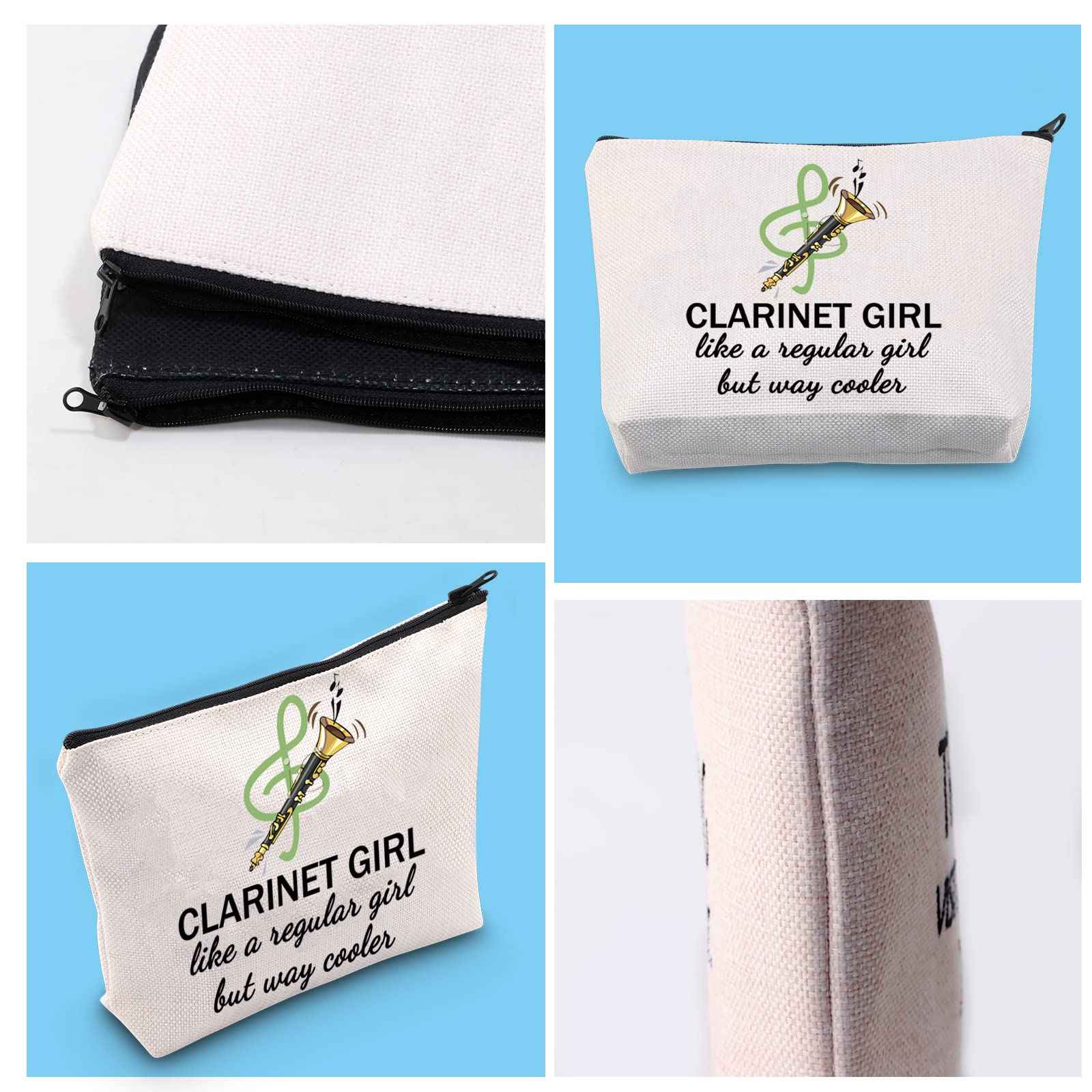 GJTIM Clarinetist Gift - Clarinet Player & Lover Zipper Pouch Makeup Bag