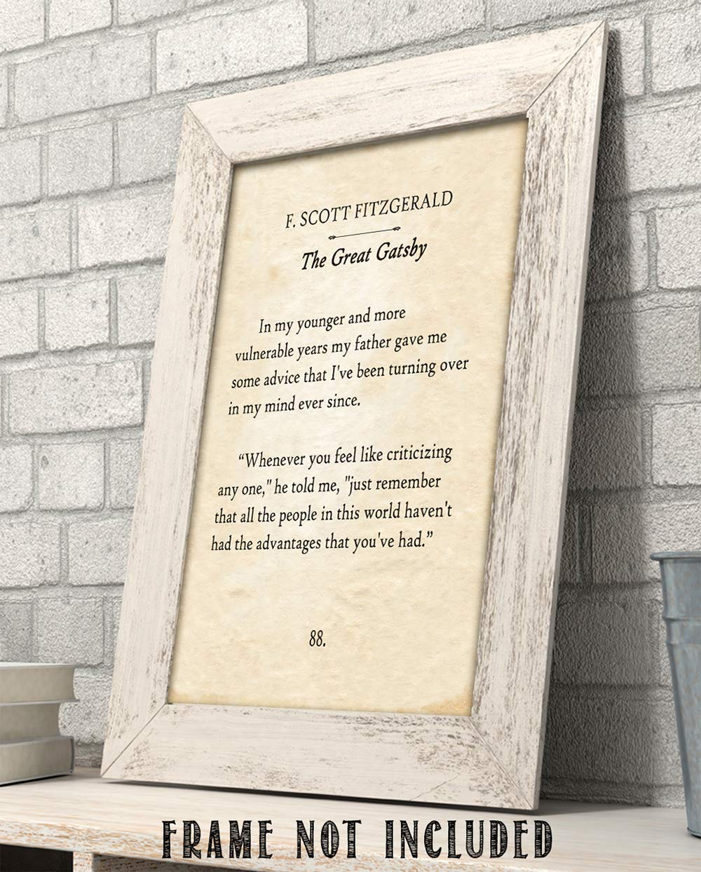 F. Scott Fitzgerald - In My Younger Years - 11x14 Unframed Typography Book Page Print - Great Gift for The Roaring Twenties and Tragic Love Story Enthusiasts Under $15?