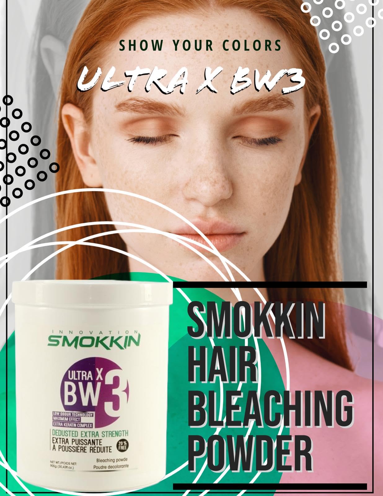 SMOKKIN ULTRA X BW3 Bleaching Powder 900g - Powerful Hair Lightening Solution