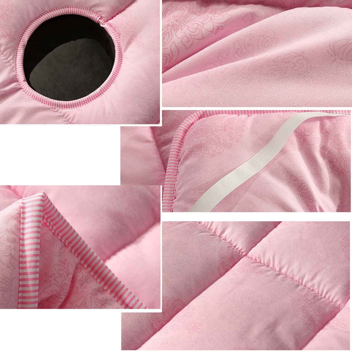 Spa Massage Table Pad & Face Cradle Set - Soft and Comfortable Thick Facial Bed and Headrest Cover 190 * 80 cm Thickened Mattress with Holes