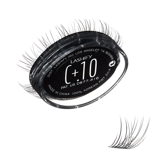 Lashify Curl Plus+ 10mm Gossamer Eyelash Extensions Refill in Black, Easy DIY False Lashes for the Most Delicate, Natural and Long Lasting Look