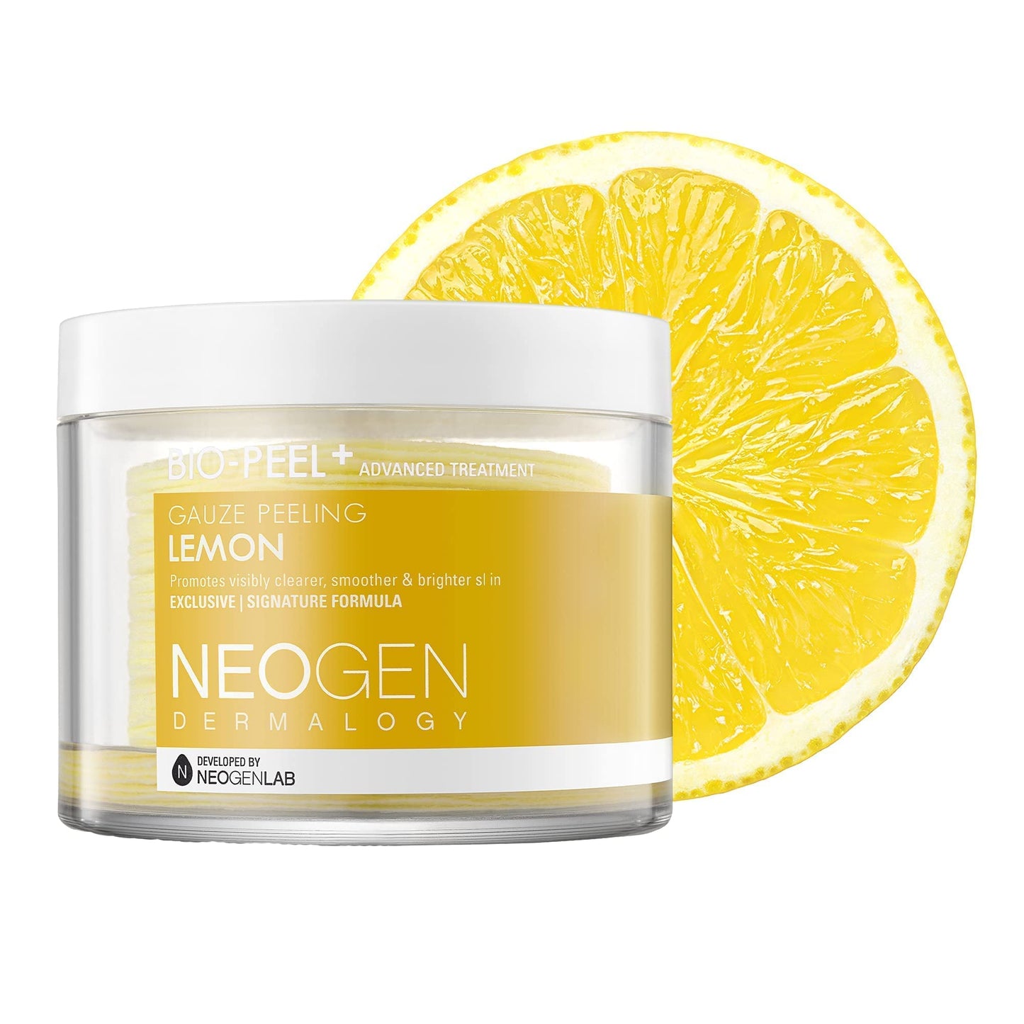 DERMALOGY by NEOGENLAB 93% Natural Fermented Facial Micro Essence + Gauze Peeling Lemon - Instant Hydration & Korean Best Exfoliator