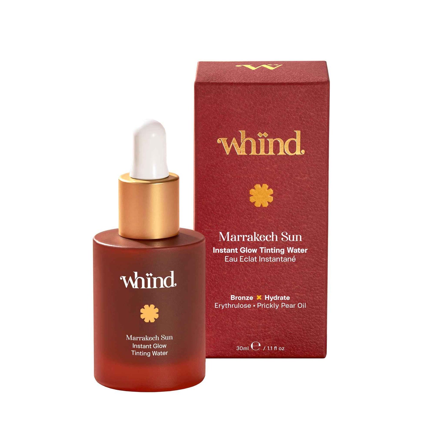 WHIND Marrakech Sun Tinting Water – Lightweight Self-Tanning Drops with Hyaluronic Acid & Glycerin for a Buildable Natural Glow – 30ml