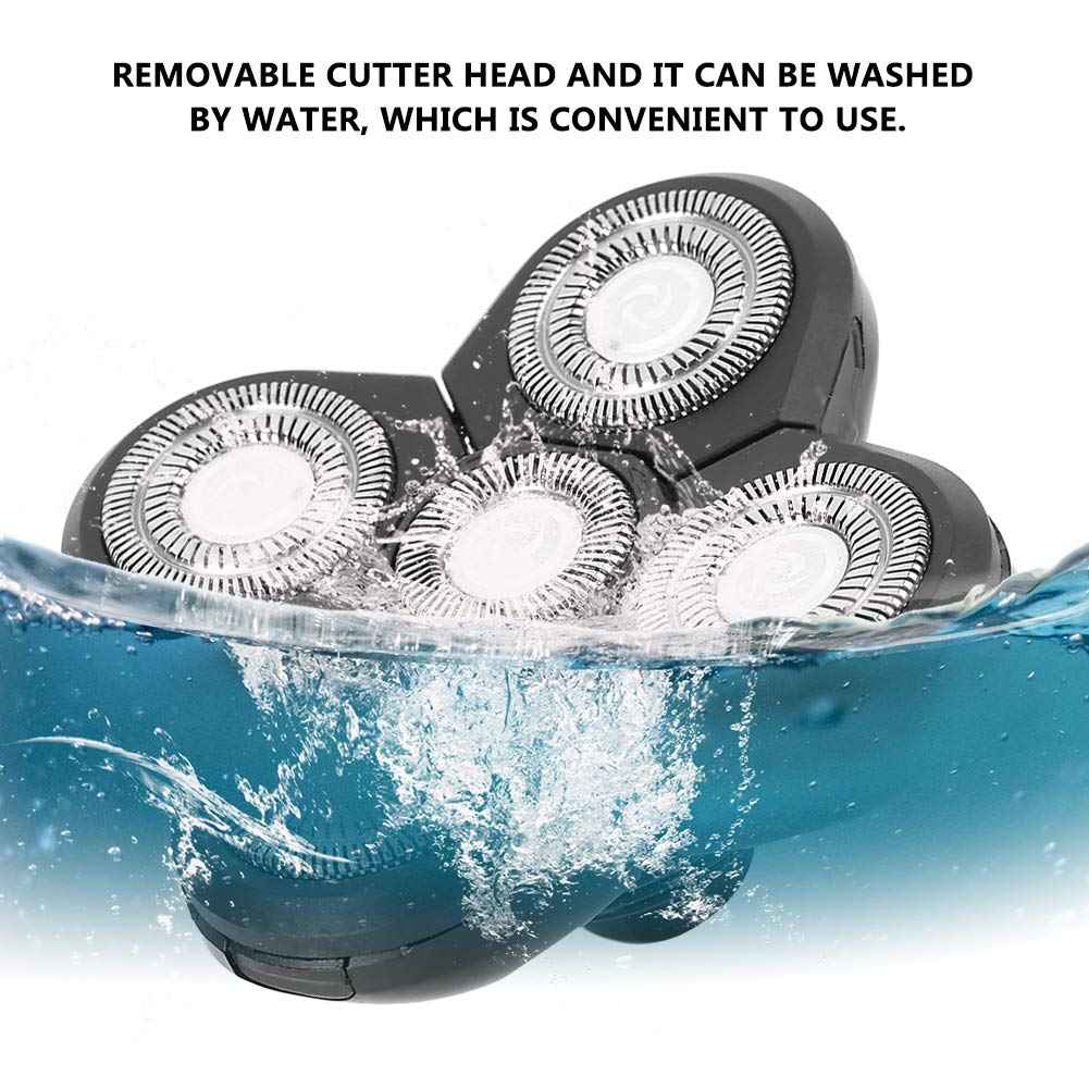 LUCKDANO Men Electric Shavers Replacement Head Electric Beard Shaver 5 Blade Rotating Head Accessory Replacement (Spare 5 Blades)